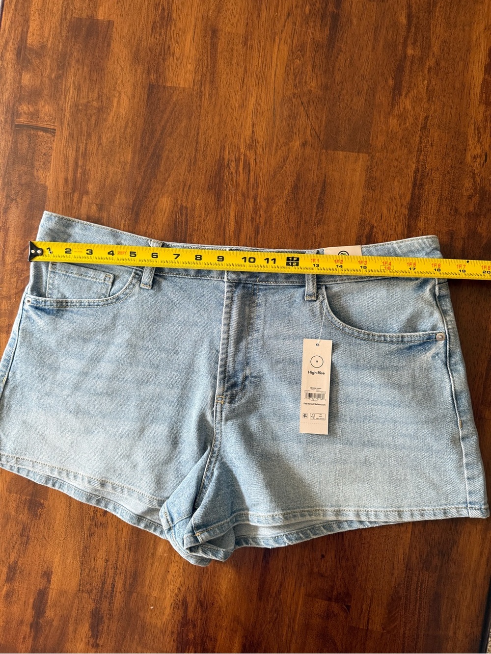 Light Blue High Waist Denim Shorts